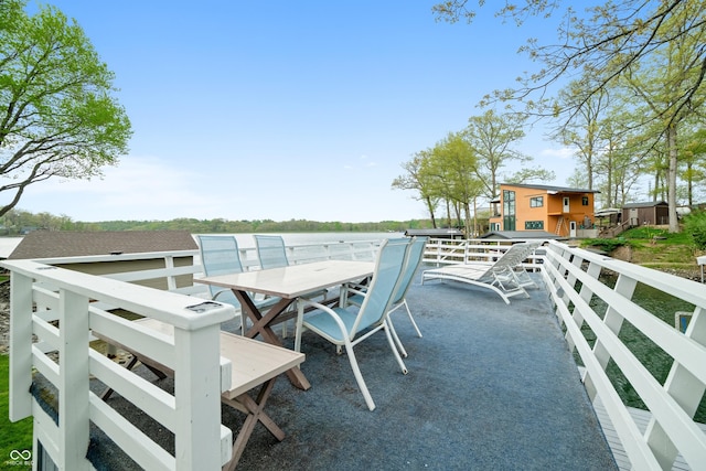 exterior space with outdoor dining area