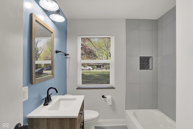 4775 E 56th St, Indianapolis, IN 46220 - full bathroom with baseboards, toilet, and vanity