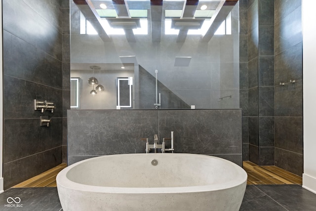 1333 Chatham Rdg Ct, Westfield, IN 46074 - full bath with a walk in shower and a freestanding bath
