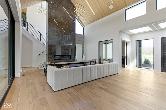 1333 Chatham Rdg Ct, Westfield, IN 46074 - living area featuring high vaulted ceiling, light wood finished floors, and a wealth of natural light