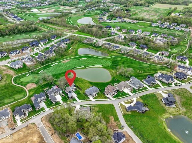 1333 Chatham Rdg Ct, Westfield, IN 46074 - aerial view with a residential view and a water view