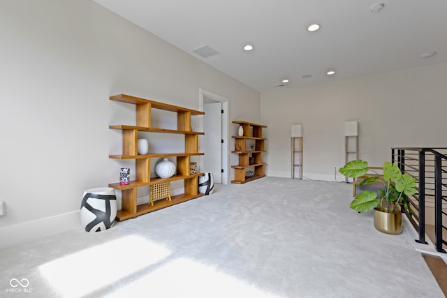 1333 Chatham Rdg Ct, Westfield, IN 46074 - miscellaneous room featuring carpet floors, recessed lighting, and visible vents