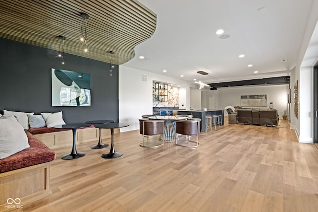 1333 Chatham Rdg Ct, Westfield, IN 46074 - bar featuring recessed lighting, light wood-style flooring, and visible vents