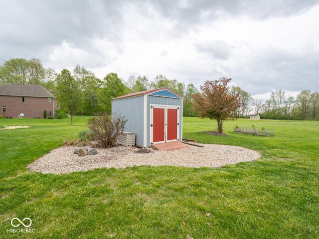 view of shed