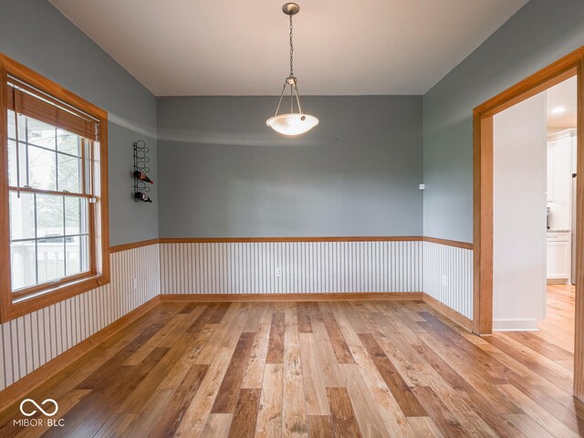 empty room featuring light wood-style floors