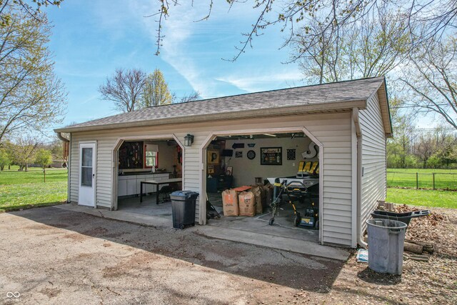 exterior space with fence