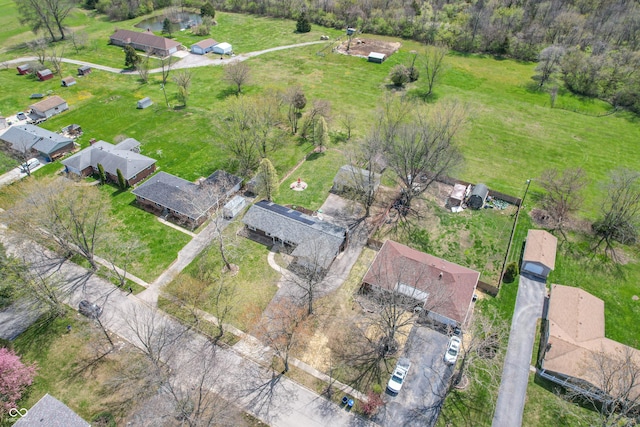 aerial view with a residential view