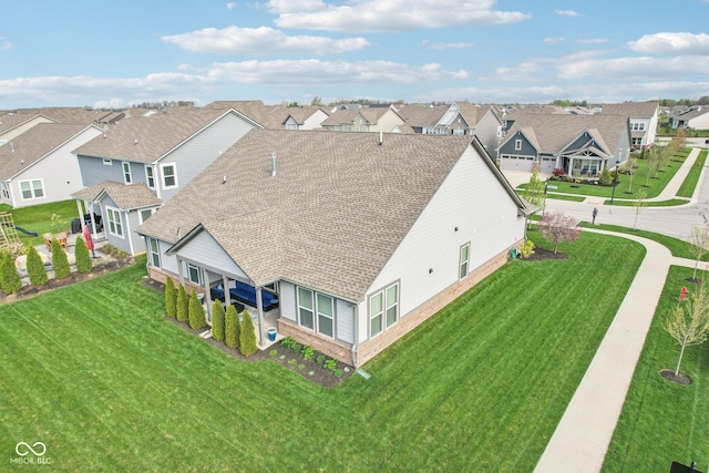 bird's eye view featuring a residential view