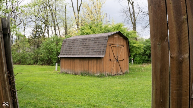 view of shed