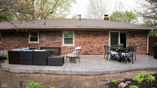 exterior space with outdoor lounge area