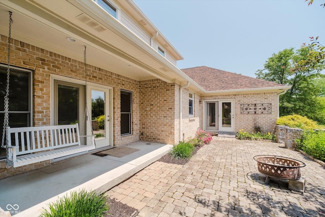 6345 Canak Dr, Avon, IN 46123 - view of patio / terrace with a fire pit