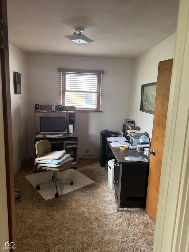office area with carpet floors