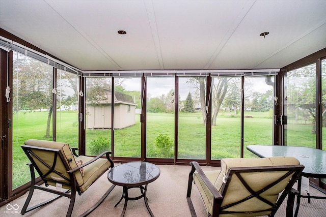 view of sunroom