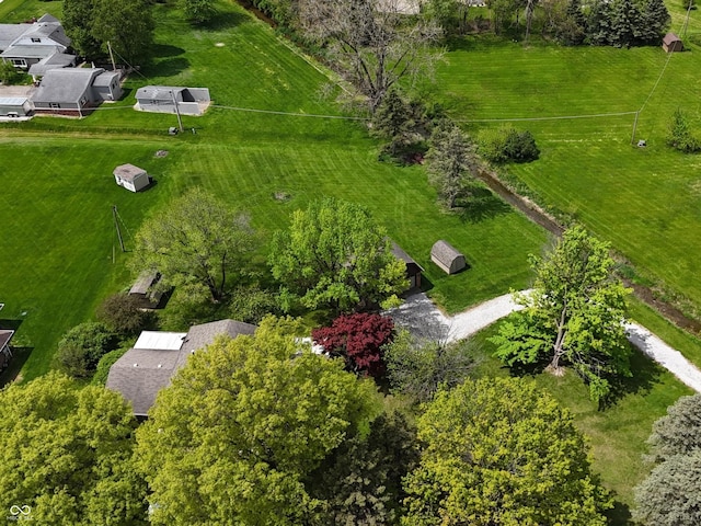 drone / aerial view with a rural view