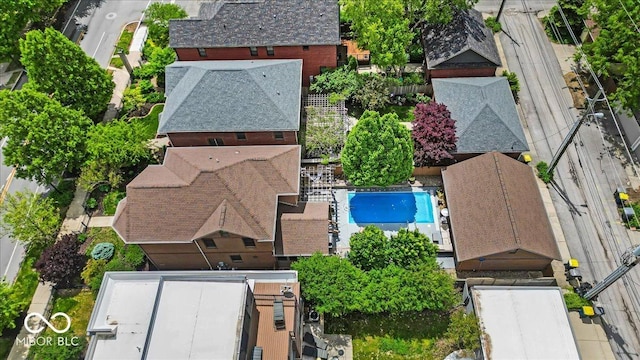 1510 Central Ave, Indianapolis, IN 46202 - drone / aerial view of a pool area