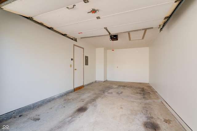 5839 Quail Run Dr, Indianapolis, IN 46237 - garage featuring a garage door opener and electric panel