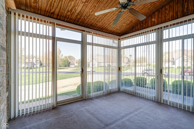 5839 Quail Run Dr, Indianapolis, IN 46237 - unfurnished sunroom with ceiling fan