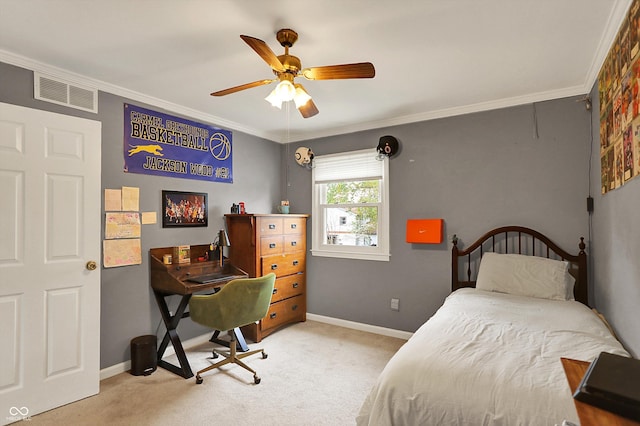 12669 Brookshire Pkwy, Carmel, IN 46033 - bedroom with crown molding, baseboards, and carpet flooring