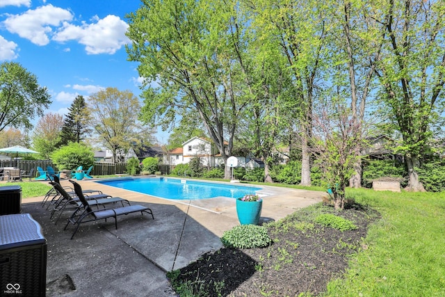 12669 Brookshire Pkwy, Carmel, IN 46033 - view of pool with a patio, a fenced in pool, and fence