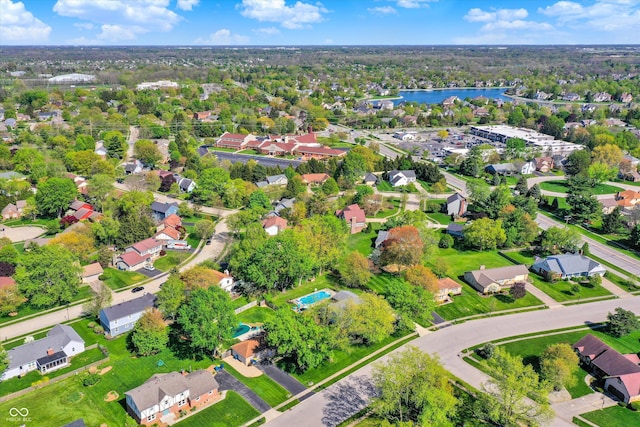 12669 Brookshire Pkwy, Carmel, IN 46033 - bird's eye view featuring a water view and a residential view