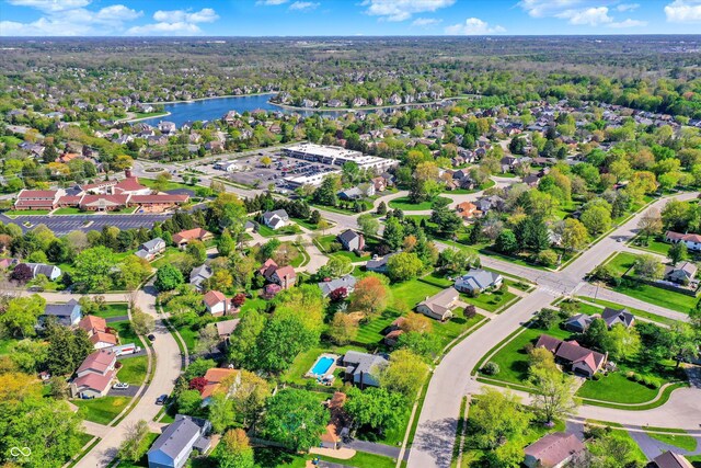 12669 Brookshire Pkwy, Carmel, IN 46033 - drone / aerial view featuring a water view