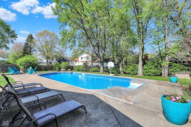 12669 Brookshire Pkwy, Carmel, IN 46033 - view of swimming pool featuring a fenced in pool, fence, and a patio