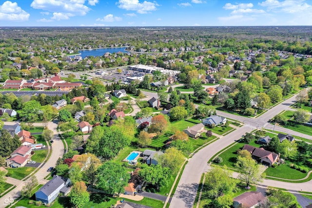 12669 Brookshire Pkwy, Carmel, IN 46033 - birds eye view of property with a water view and a residential view