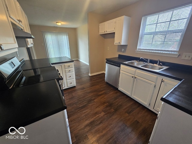 9118 Lansburgh Ct, Indianapolis, IN 46234 - kitchen featuring dark countertops, a sink, and appliances with stainless steel finishes