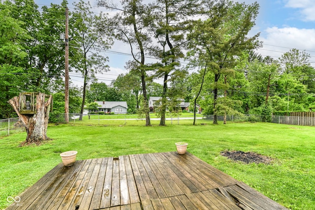 7140 Avalon Trail Dr, Indianapolis, IN 46250 - wooden terrace with view of wooded area