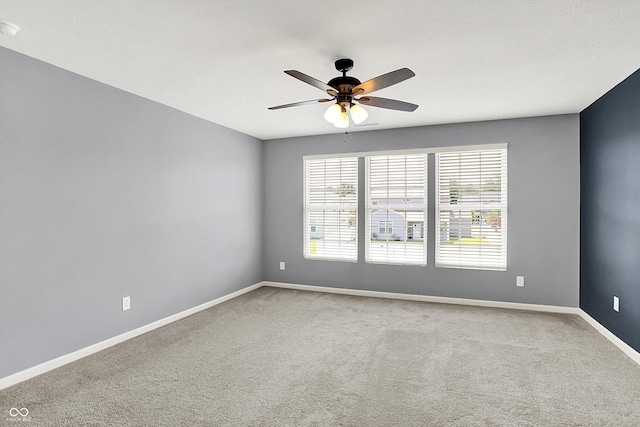 6827 Fallen Leaf Dr, Whitestown, IN 46075 - spare room featuring carpet, ceiling fan, and a smoke detector
