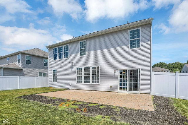 6827 Fallen Leaf Dr, Whitestown, IN 46075 - rear view of house featuring a patio and a fenced backyard