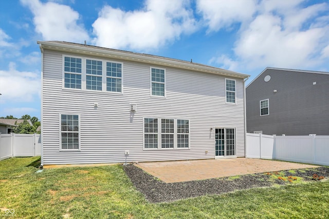 6827 Fallen Leaf Dr, Whitestown, IN 46075 - rear view of house with a patio area and a fenced backyard