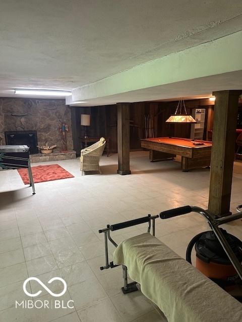 interior space featuring pool table
