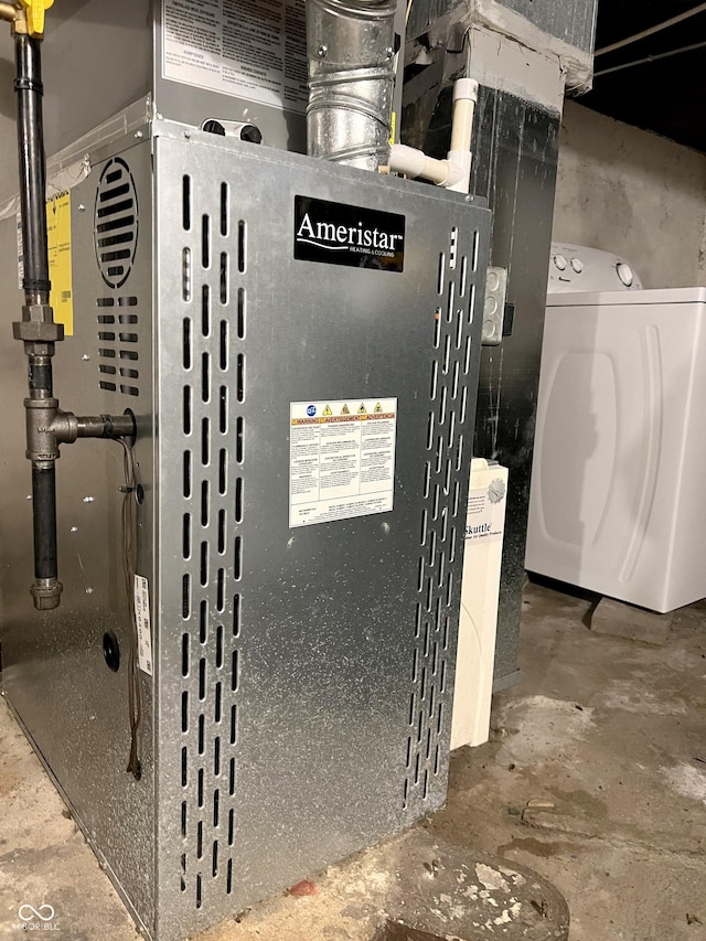 3434 Forrest Ter, Anderson Se, IN 46013 - utilities featuring heating unit and washer / dryer