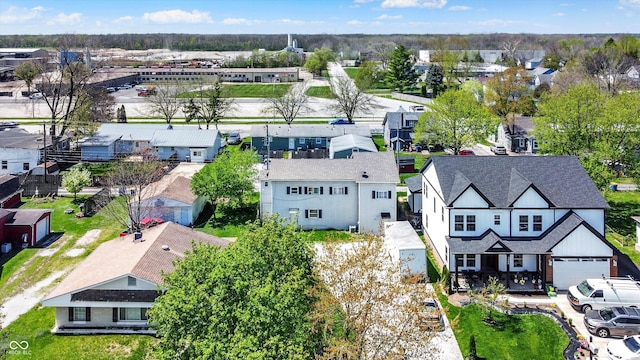 bird's eye view featuring a residential view