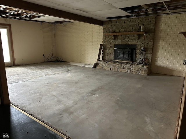 10770 W 650 S, Columbus, IN 47201 - unfurnished living room featuring concrete floors