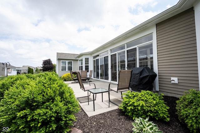 view of patio / terrace featuring grilling area