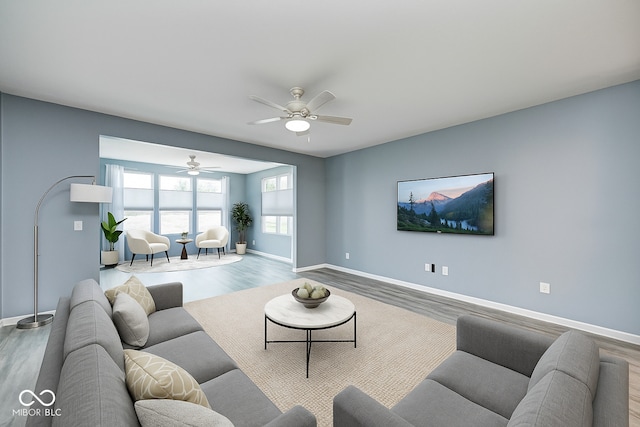 5110 Lilium Dr, Plainfield, IN 46168 - living room with wood finished floors and ceiling fan
