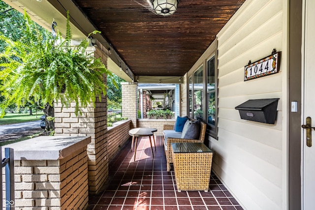 exterior space with a porch