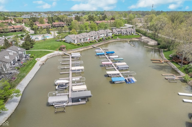 8140 Shorewalk Dr Unit C, Indianapolis, IN 46236 - drone / aerial view featuring a water view