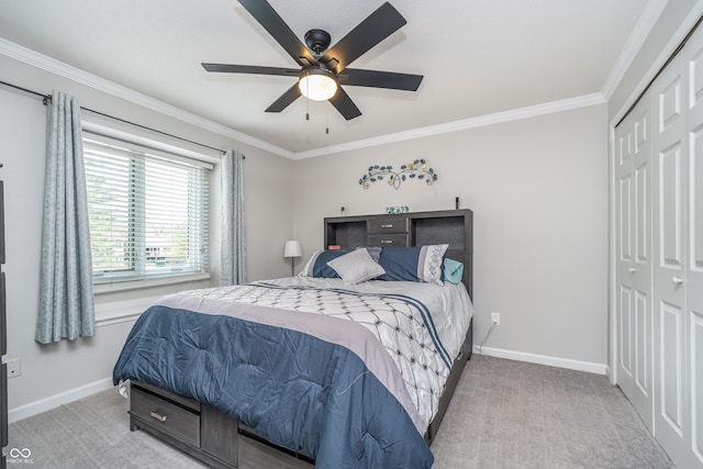 8140 Shorewalk Dr Unit C, Indianapolis, IN 46236 - bedroom featuring a closet, ornamental molding, and carpet