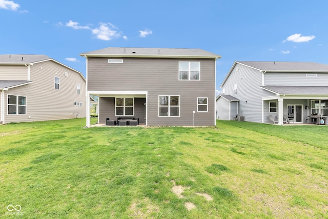 15120 Downham Dr, Fishers, IN 46037 - back of house featuring a yard and a patio