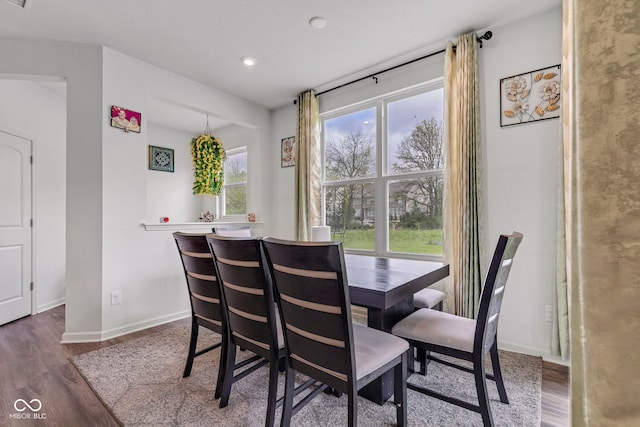 15120 Downham Dr, Fishers, IN 46037 - dining space featuring a wealth of natural light, wood finished floors, baseboards, and recessed lighting