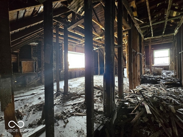 misc room featuring vaulted ceiling