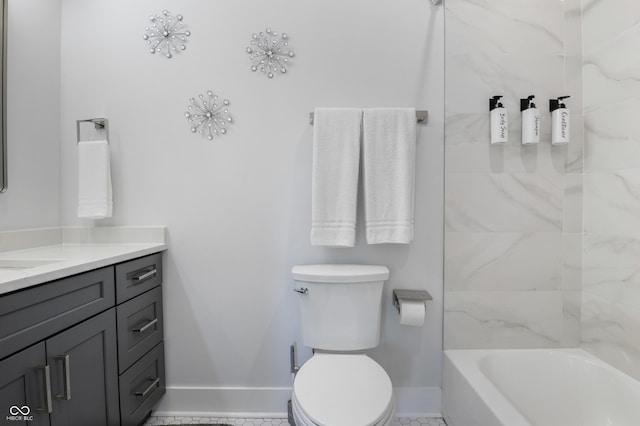 2226 Central Ave, Indianapolis, IN 46205 - bathroom featuring toilet, vanity, and baseboards