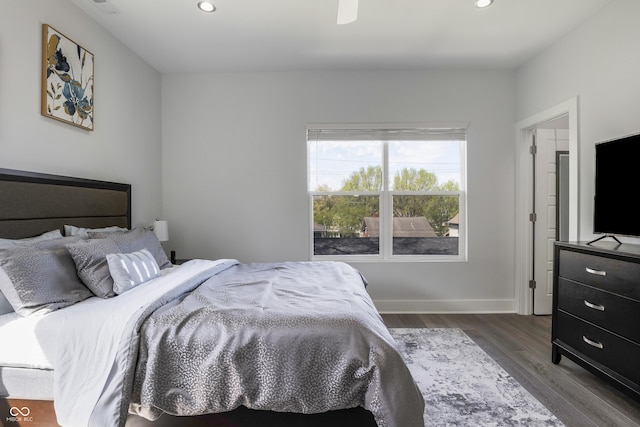 2226 Central Ave, Indianapolis, IN 46205 - bedroom featuring wood finished floors, recessed lighting, and baseboards