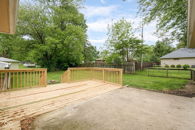 840 N Indiana St, Mooresville, IN 46158 - wooden deck featuring view of wooded area