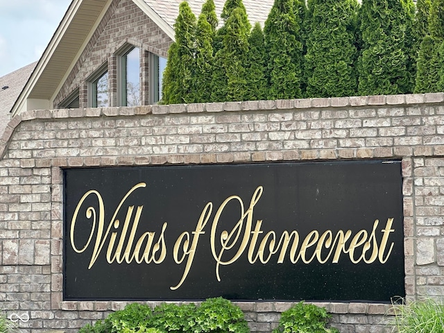 view of community sign