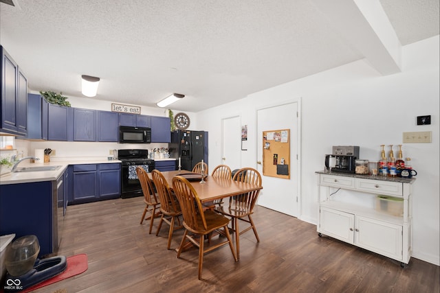 8211 Firefly Way, Indianapolis, IN 46259 - dining room with dark wood-style flooring and a textured ceiling