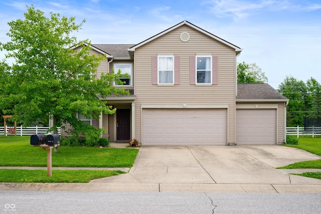 8211 Firefly Way, Indianapolis, IN 46259 - traditional-style home featuring driveway, roof with shingles, and an attached garage